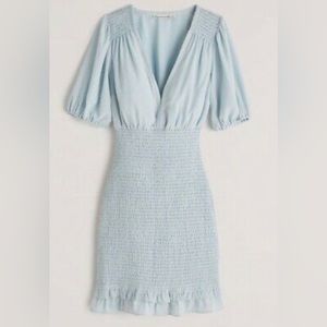 Abercrombie & Fitch baby blue mini dress with ruffles
